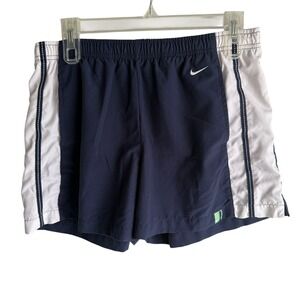 NIKE Navy and White Athletic Ladies Gym Running Shorts, M